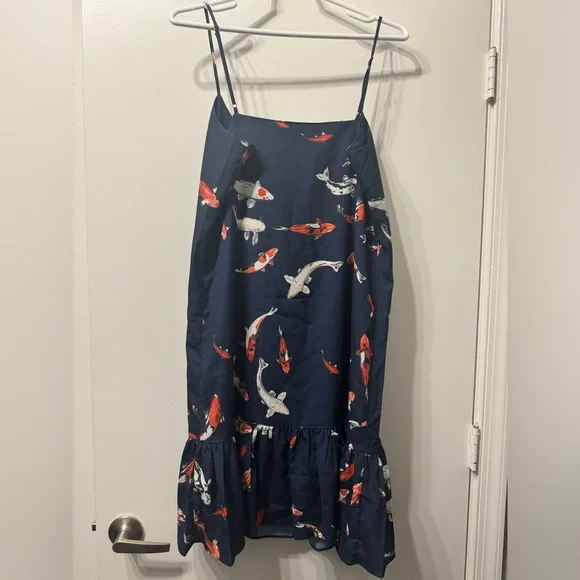 Jean-Pierre Klifa Paris Spaghetti Strap Dress. Size S. Color Blue. Orang… - Picture 2 of 9